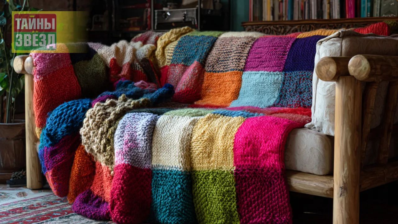 Вязаный плед, арт