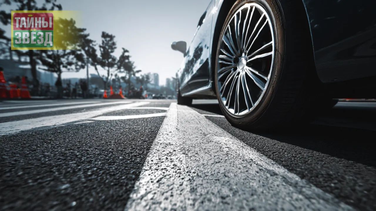 Колесо на разметке