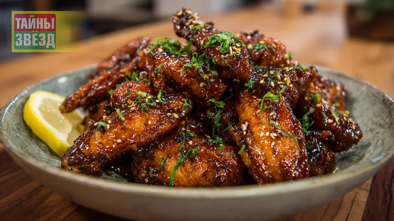 Крылышки в медово-соевом соусе