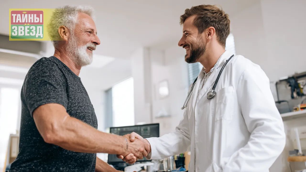 Мужчина на приеме у врача, арт