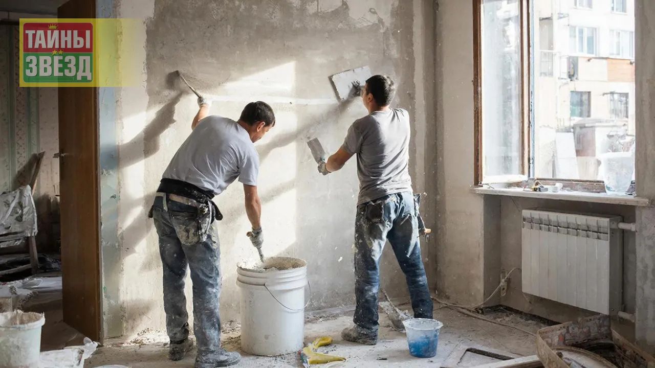 Рабочие, ремонт, стены