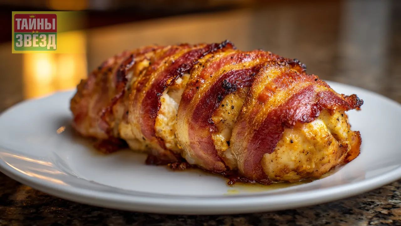 Куриный рулет в беконе