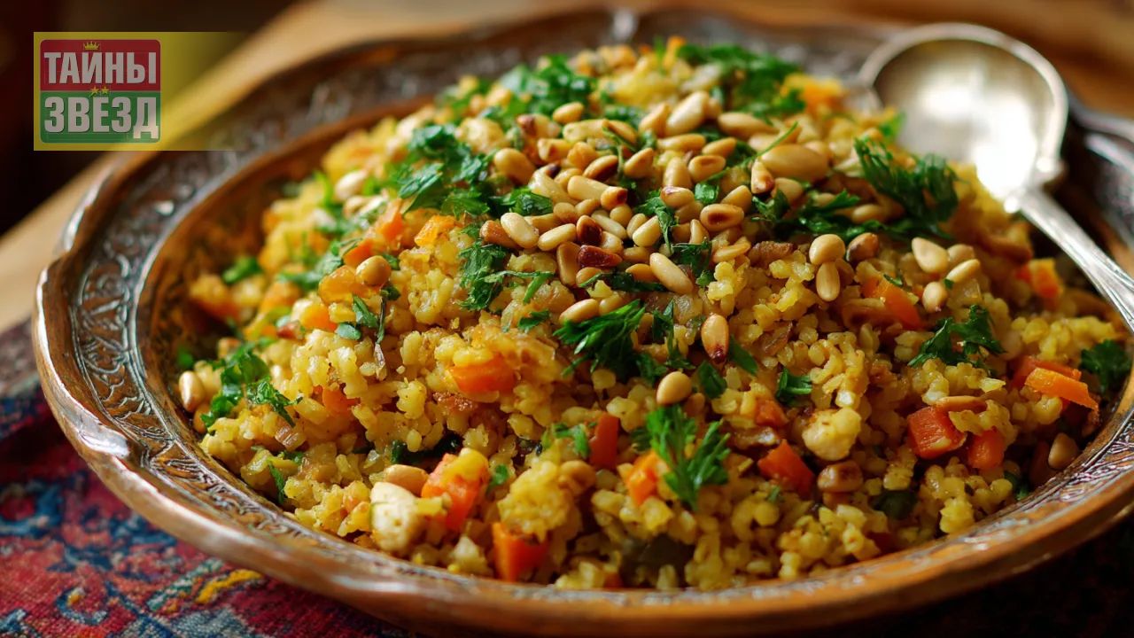 Плов из булгура с орешками