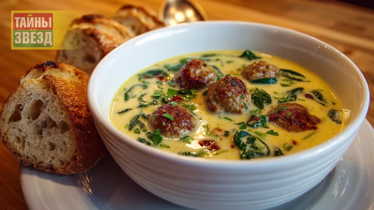 Сырный суп с фрикадельками