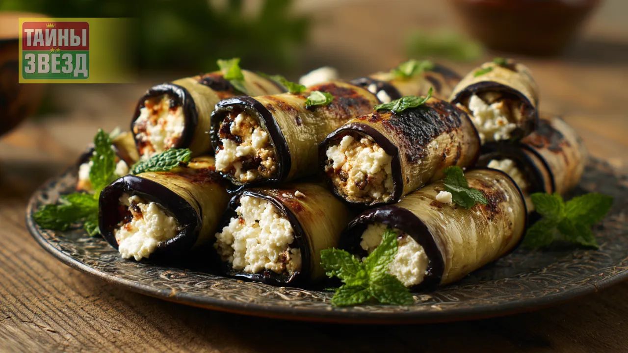 Рулетики из баклажанов