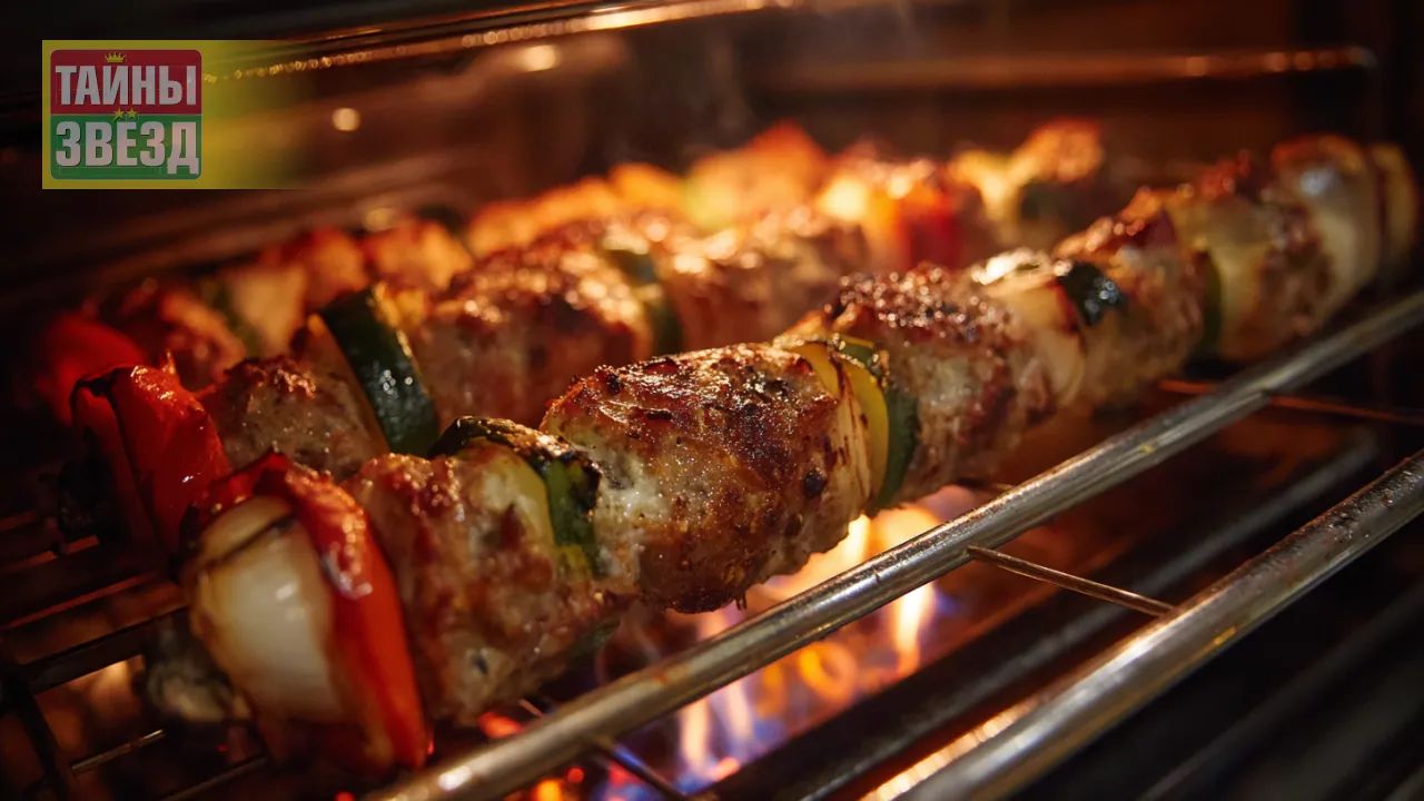 Кебаб с овощами в духовке