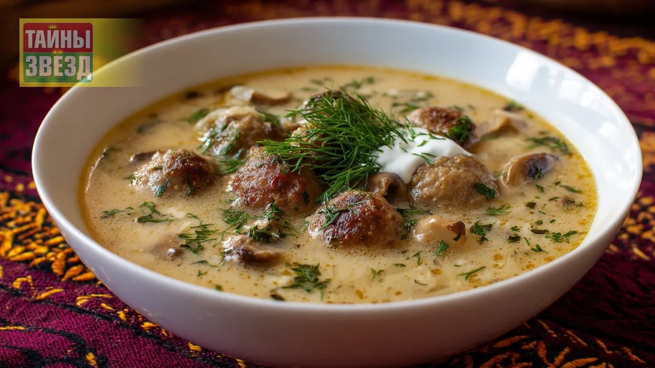 Грибной суп с фрикадельками