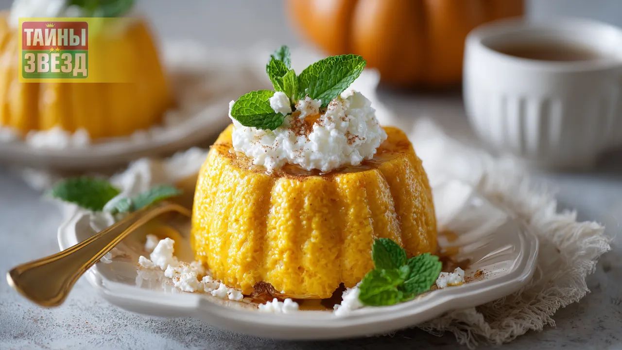 Тыквенно-творожный десерт с медом