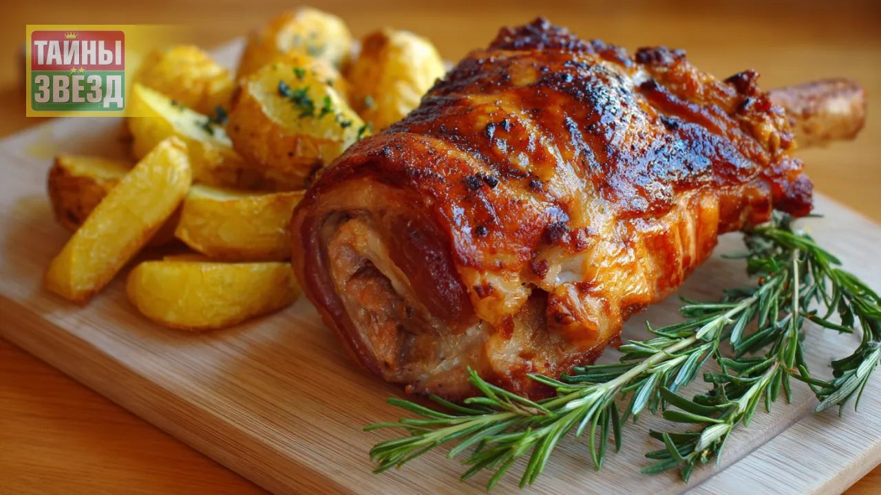 Свиная рулька с картофелем