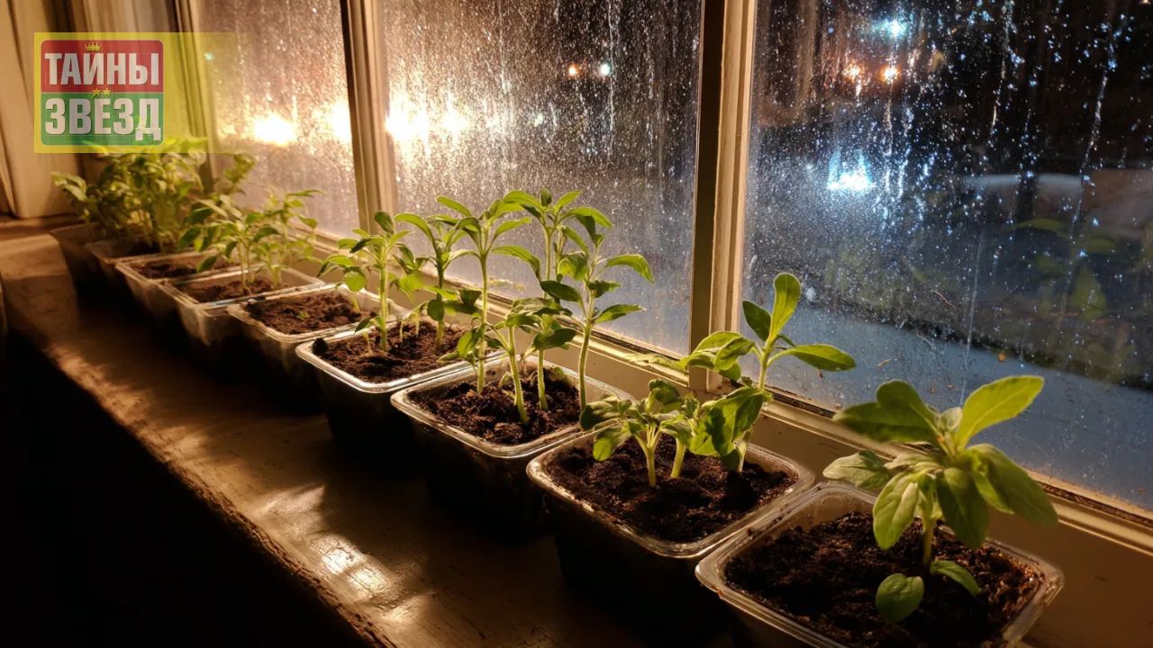 Рассада на подоконнике