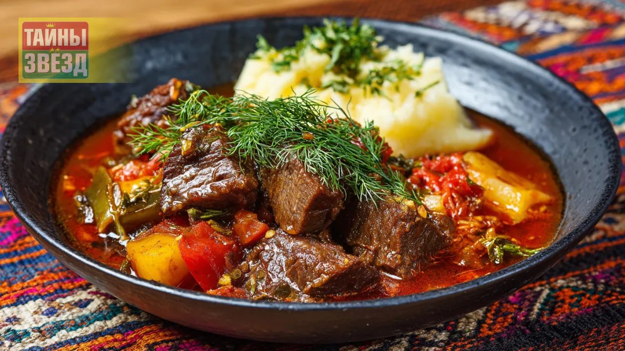 Чашушули с картофельным пюре