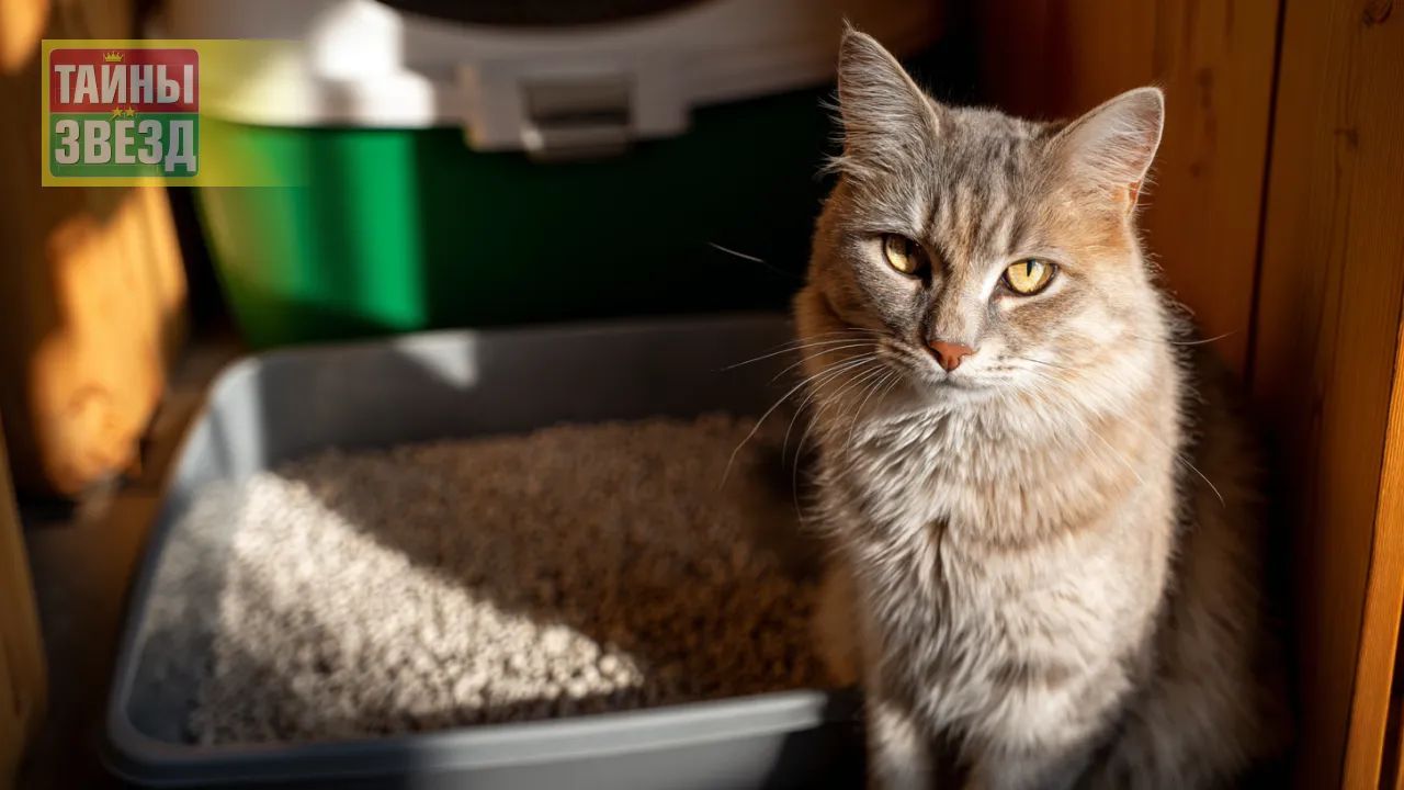 Кот сидит у лотка
