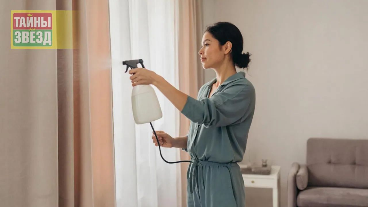 Шторы, пульверизатор