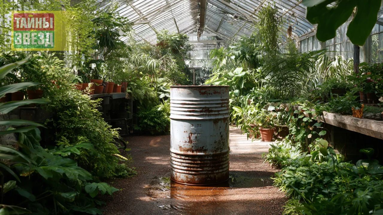 Бочка в теплице