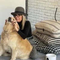 Дайан Китон и ее собака