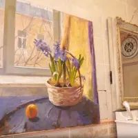 Картина в ванной комнате