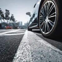 Колесо на разметке