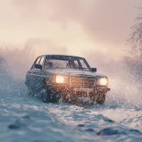 Машина зимой