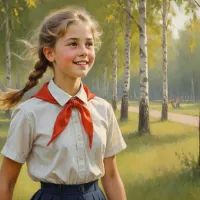 Девочка-пионерка