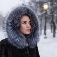 Девушка в пуховике