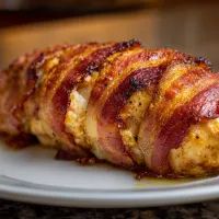 Куриный рулет в беконе