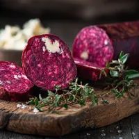 Свекольно-творожная колбаса