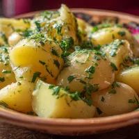 Отварной картофель с зеленью