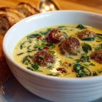 Сырный суп с фрикадельками