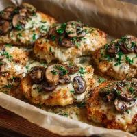 Куриные котлеты с грибной шапочкой