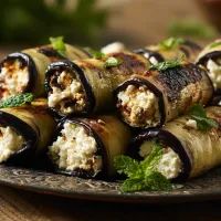 Рулетики из баклажанов