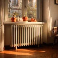 Радиатор отопления в комнате
