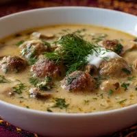 Грибной суп с фрикадельками