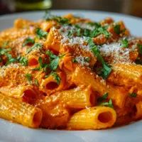 Паста в томатно-сливочном соусе