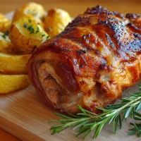 Свиная рулька с картофелем