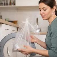 Целлофановый пакет в стиральной машине