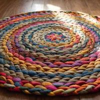 Плетеный коврик