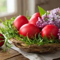 Красные яйца