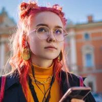 Девушка со смартфоном