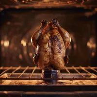 Курица на бутылке