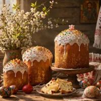 Кулич с пуховым тестом