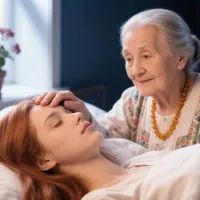 Девушка видит сон