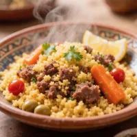 Кускус с фаршем и овощами