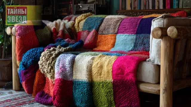 Вязаный плед, арт