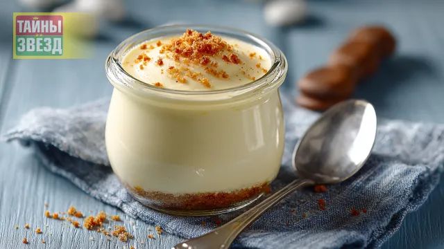 Десерт из кефира и сгущенки