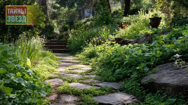 Сорняки на садовой дорожке