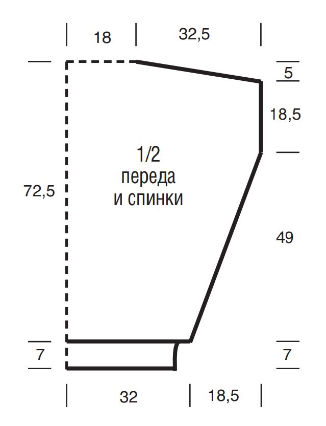 Выкройка для вязания