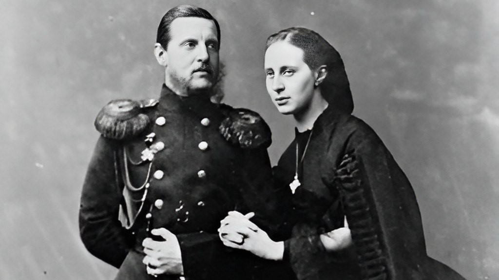 Великий князь Константин Николаевич и его жена Великая княгиня Александра Иосифовна